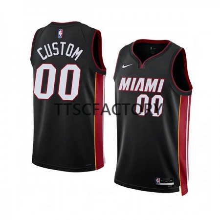 NBA Mænd Trøje Miami Heat Custom Nike 2022-23 Icon Edition Sort Swingman